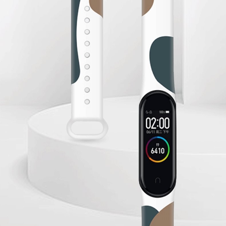 Hihna Moro bändi Xiaomi Mi Band 3 / 4 silikonihihna katsella rannekoru malli 4