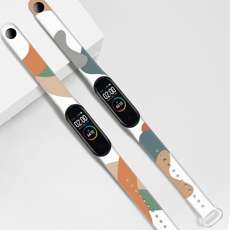 Hihna Moro bändi Xiaomi Mi Band 3 / 4 silikonihihna katsella rannekoru malli 8