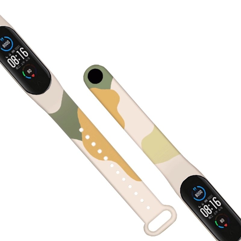 Hihna Moro bändi Xiaomi Mi Band 3 / 4 silikonihihna katsella rannekoru kuvio 10