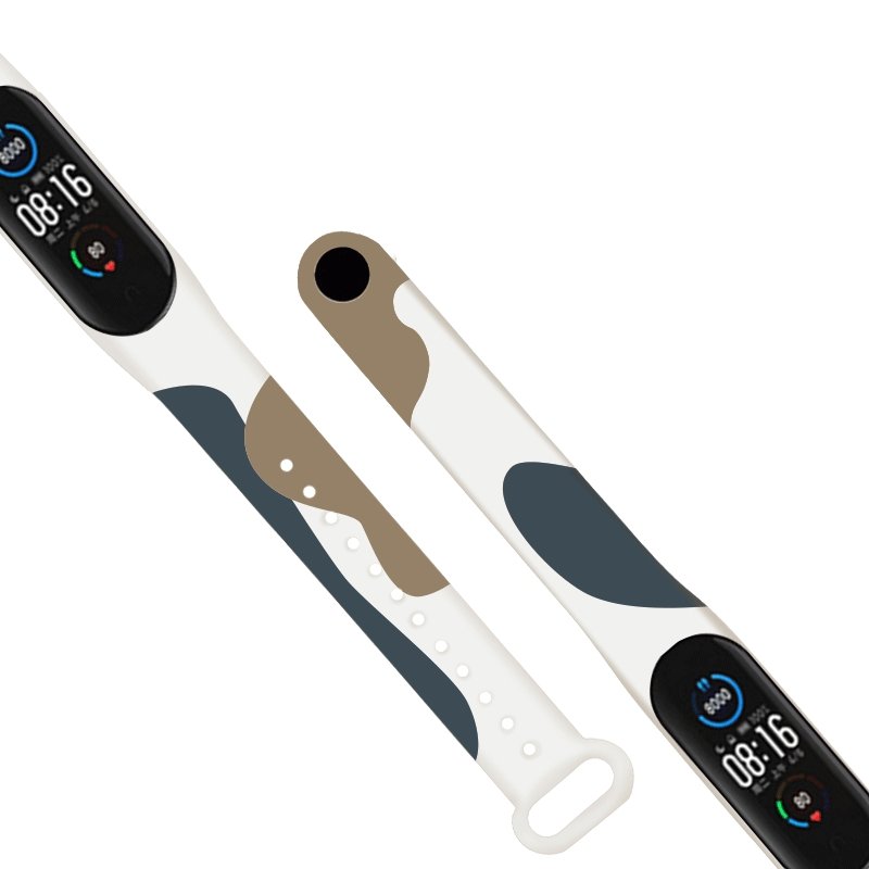 Hihna Moro bändi Xiaomi Mi Band 3 / 4 silikonihihna katsella rannekoru malli 12