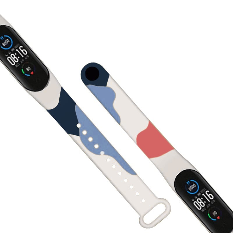 Hihna Moro bändi Xiaomi Mi Band 5 / 6 silikonihihna rannekoru katsella malli 10