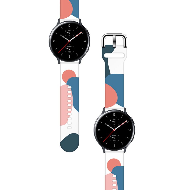 Hihna Moro Samsung Galaxy Watch 45 / 46 / 47 mm silikoni rannekorun kellonauha - kuvio 10