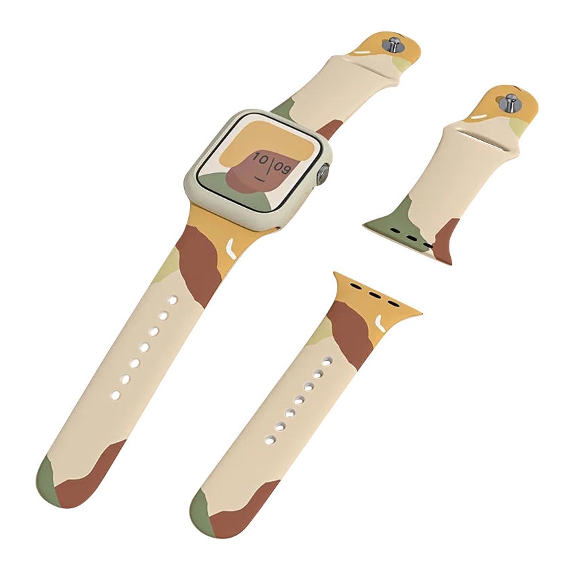 Silikonihihna Moro kellon rannekorun hihna Apple Watch 42 / 44 / 45 / 49 mm - Kuvio 1