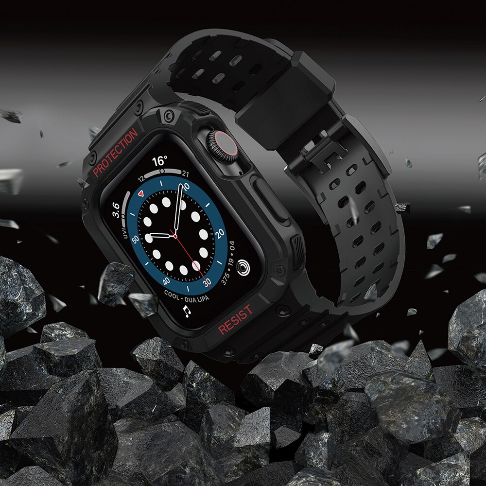 Suojaa hihna hihna Apple Watch 38/40/41mm panssaroitu asia hihna - musta