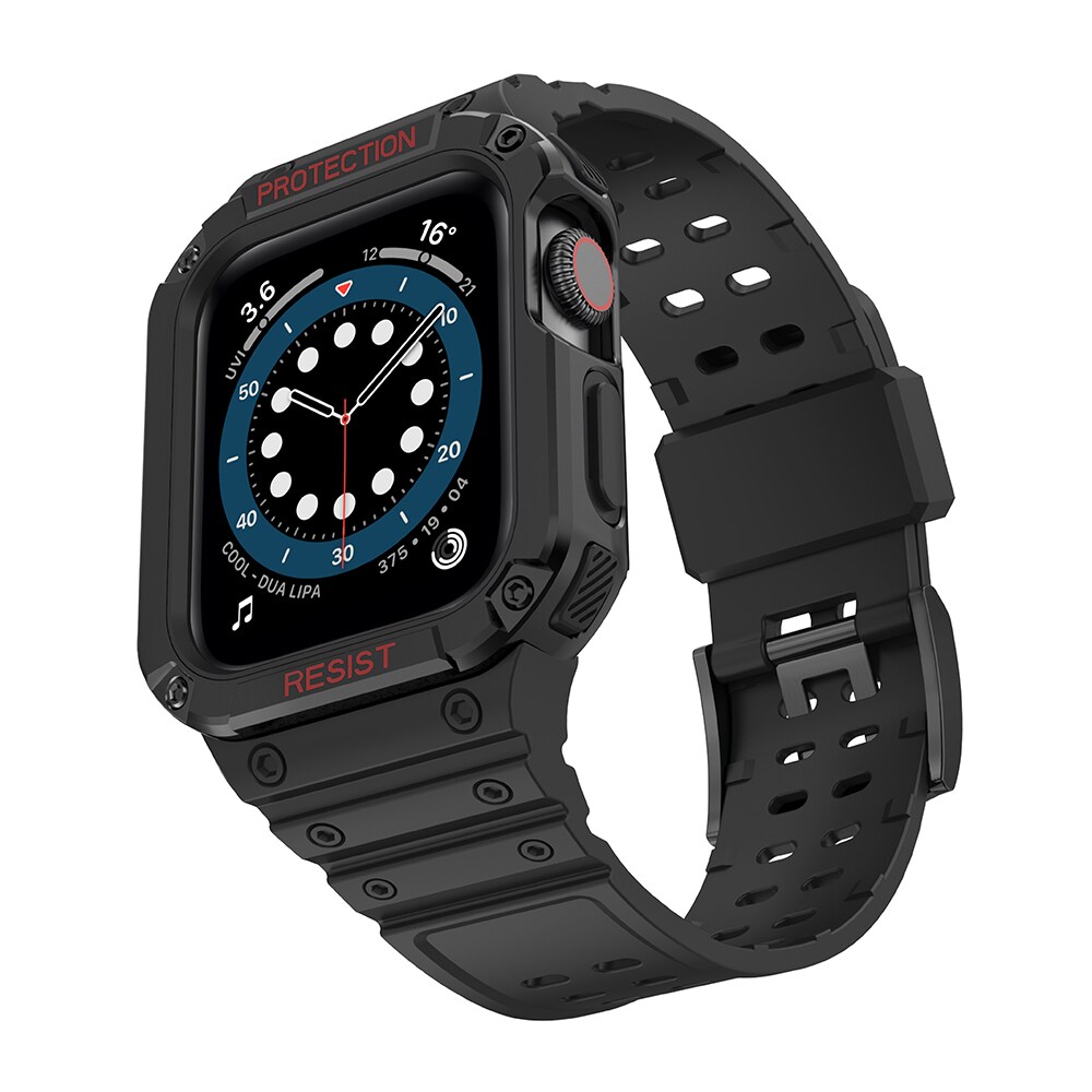 Suojaa hihna hihna Apple Watch 38/40/41mm panssaroitu asia hihna - musta