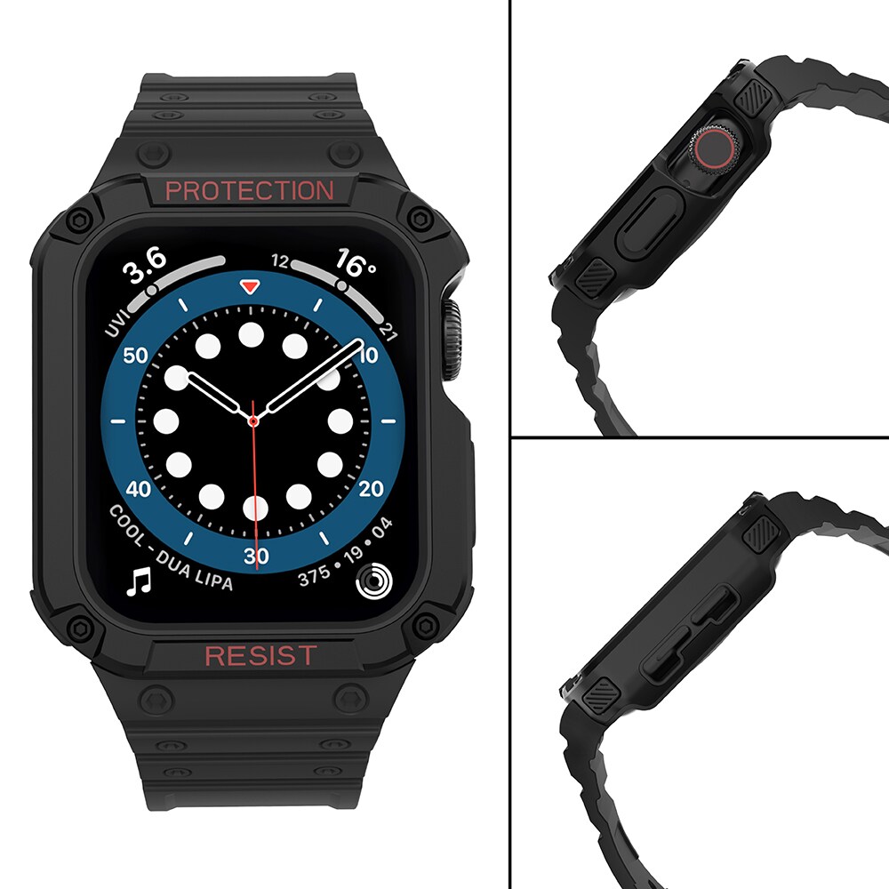 Suojaa hihna hihna Apple Watch 38/40/41mm panssaroitu asia hihna - musta