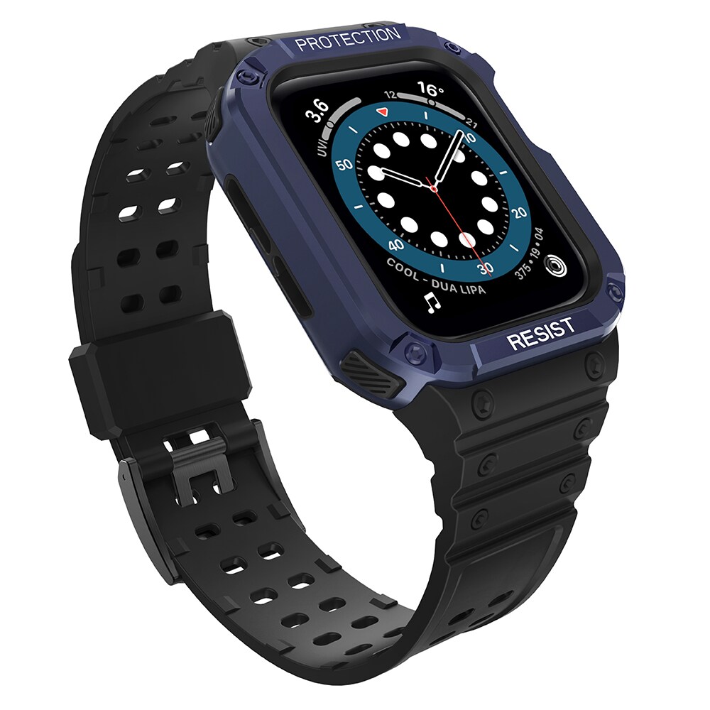 Suojaa hihnan hihna Apple Watch 38/40/41mm panssaroitu tapauksessa hihna - musta, sininen