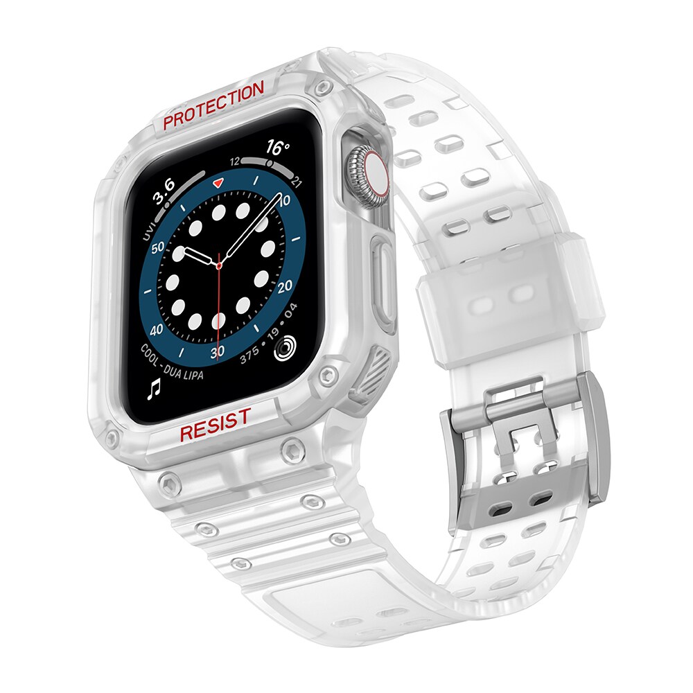 Suojaa hihna hihna Apple Watch 38/40/41mm panssaroitu asia hihna - läpinäkyvä