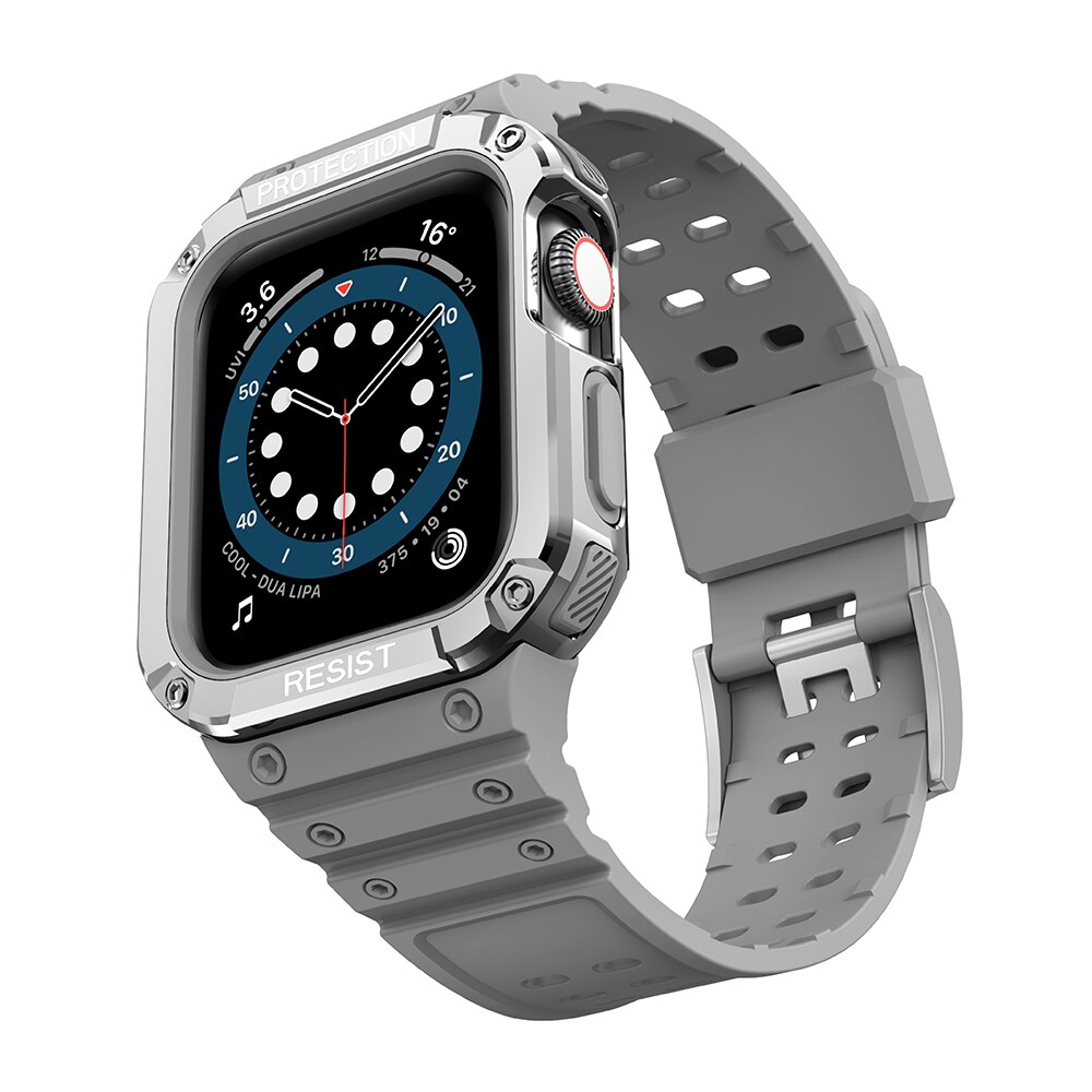 Suojaa hihnan hihna Apple Watch 38/40/41mm panssaroitu tapauksessa hihna - harmaa, hopea