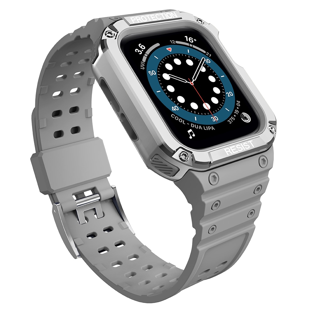 Suojaa hihnan hihna Apple Watch 38/40/41mm panssaroitu tapauksessa hihna - harmaa, hopea