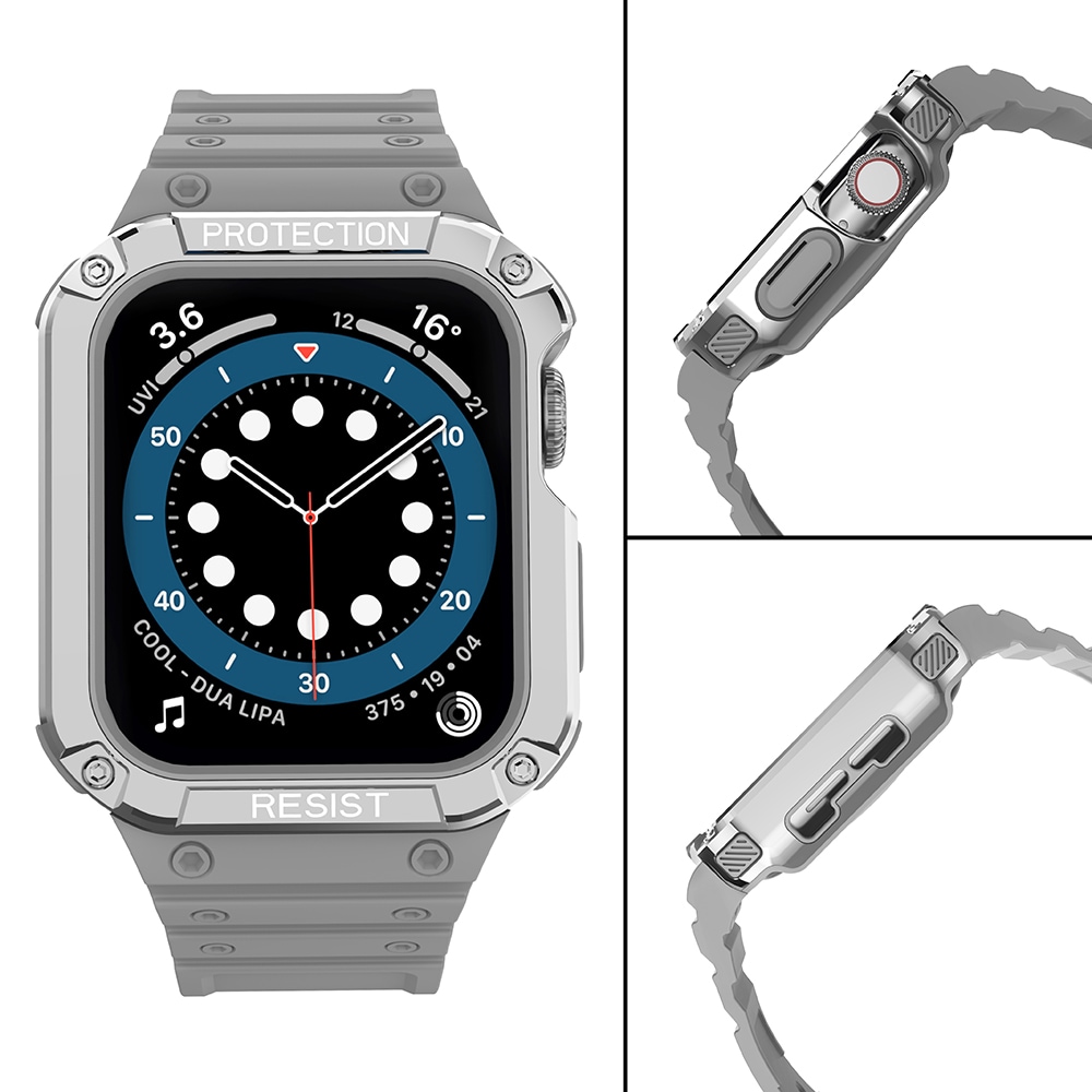 Suojaa hihnan hihna Apple Watch 38/40/41mm panssaroitu tapauksessa hihna - harmaa, hopea