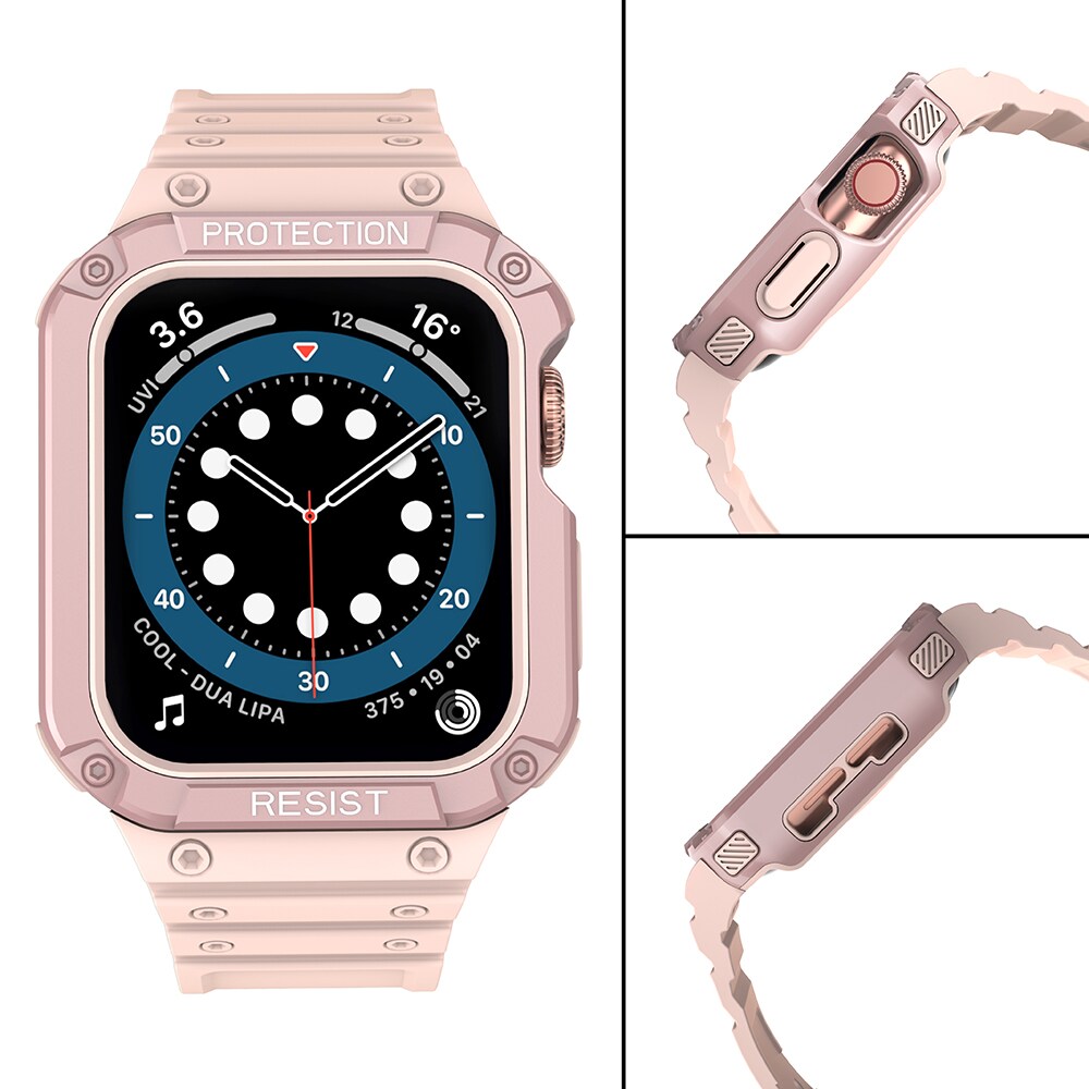 Suojaa hihna hihna Apple Watch 38/40/41mm panssaroitu asia hihna - vaaleanpunainen