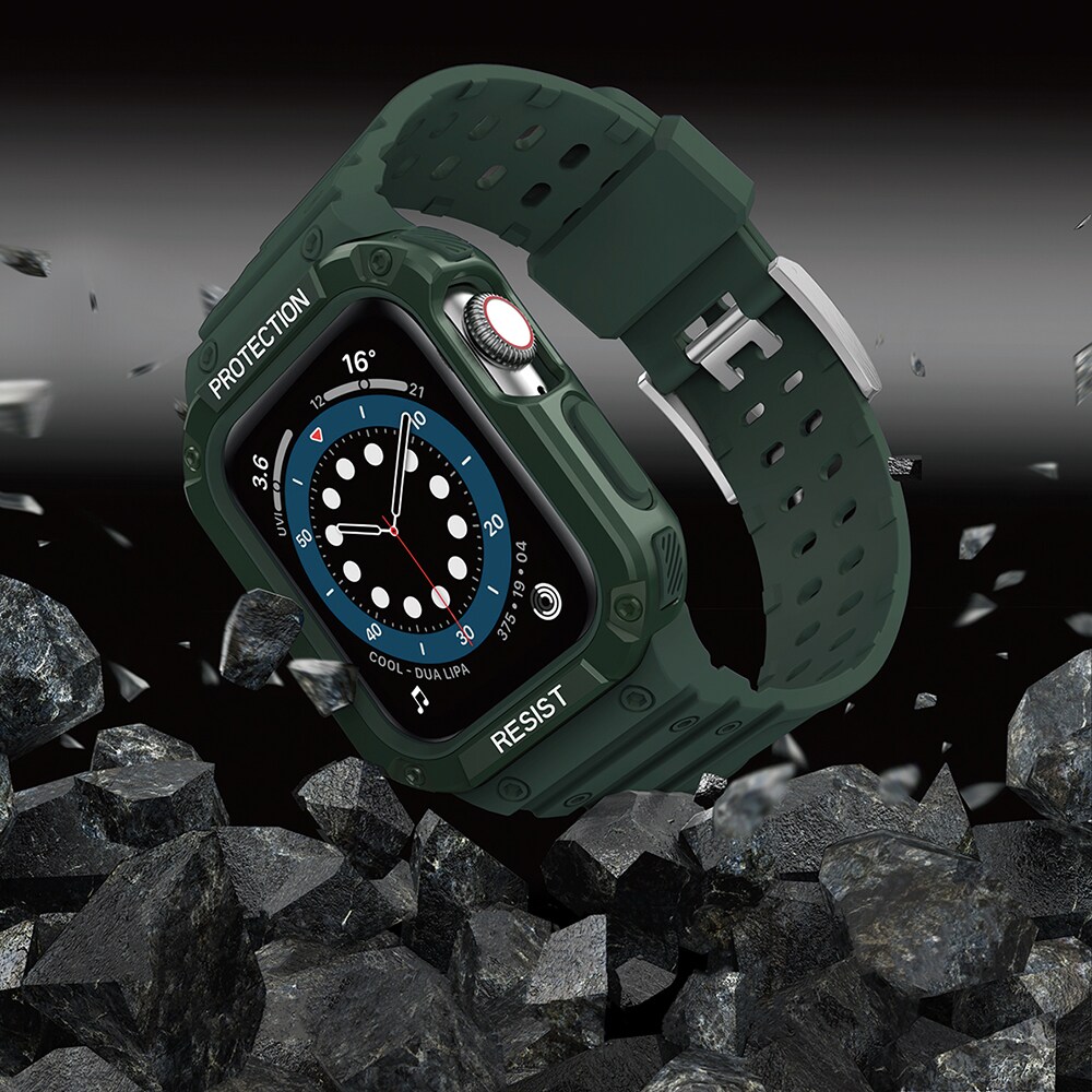 Suojaa hihna hihna Apple Watch 38/40/41mm panssaroitu asia hihna - vihreä