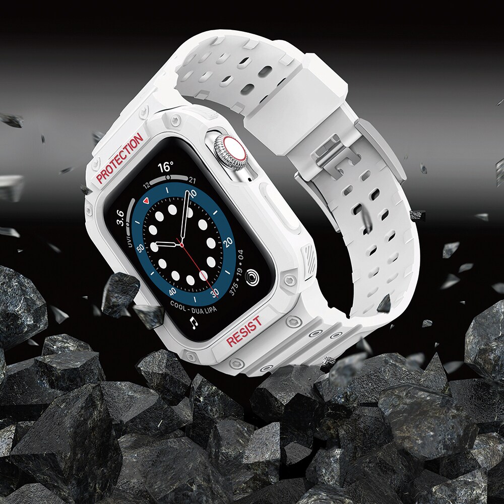 Suojaa hihna hihna Apple Watch 42/44/45mm panssaroitu asia hihna - Valkoinen