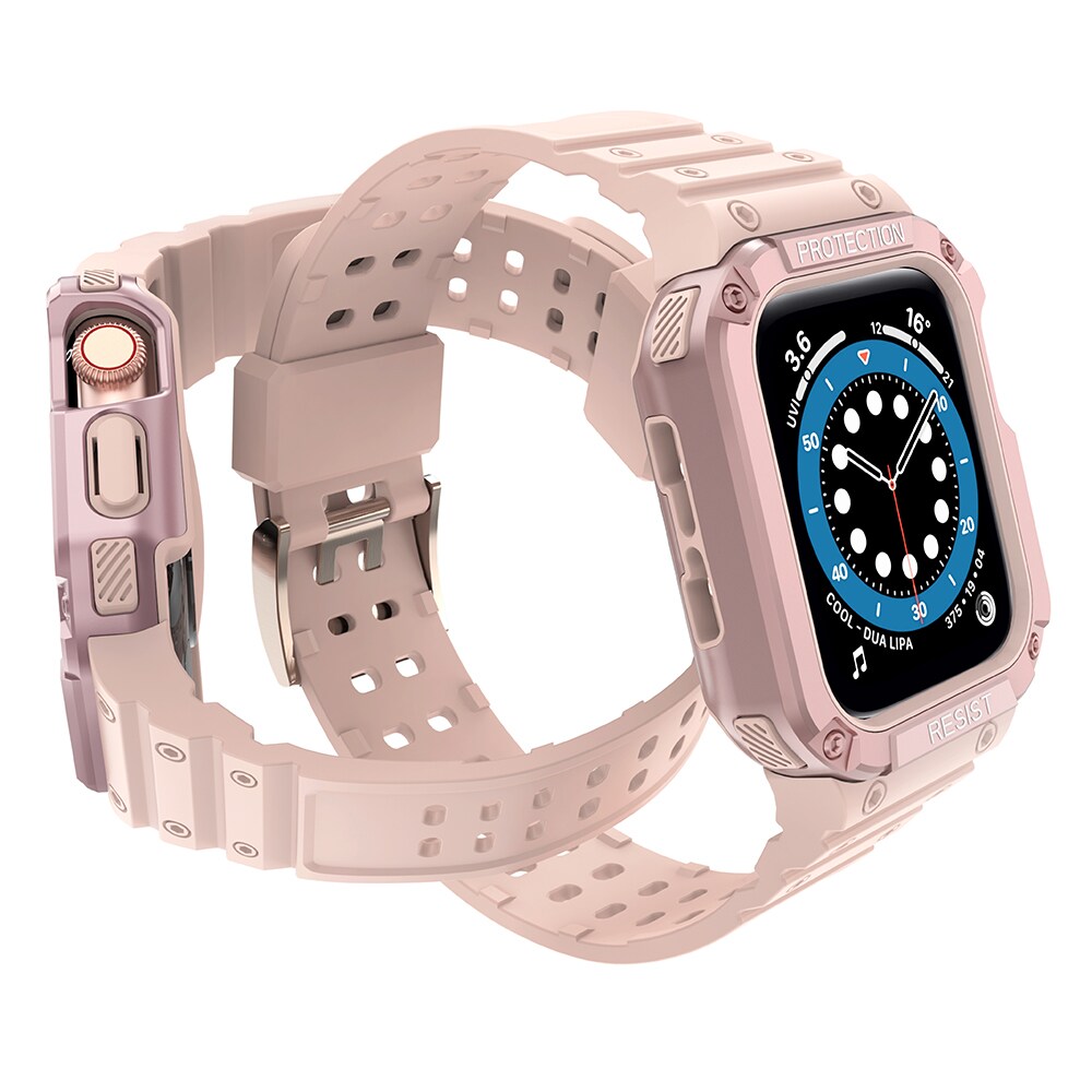 Suojaa hihna hihna Apple Watch 42/44/45mm panssaroitu asia hihna - vaaleanpunainen