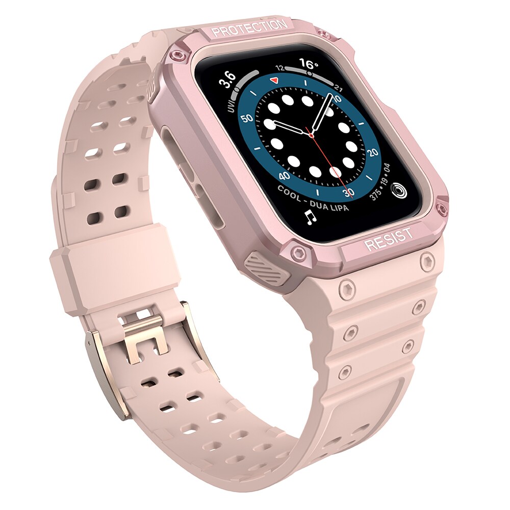 Suojaa hihna hihna Apple Watch 42/44/45mm panssaroitu asia hihna - vaaleanpunainen