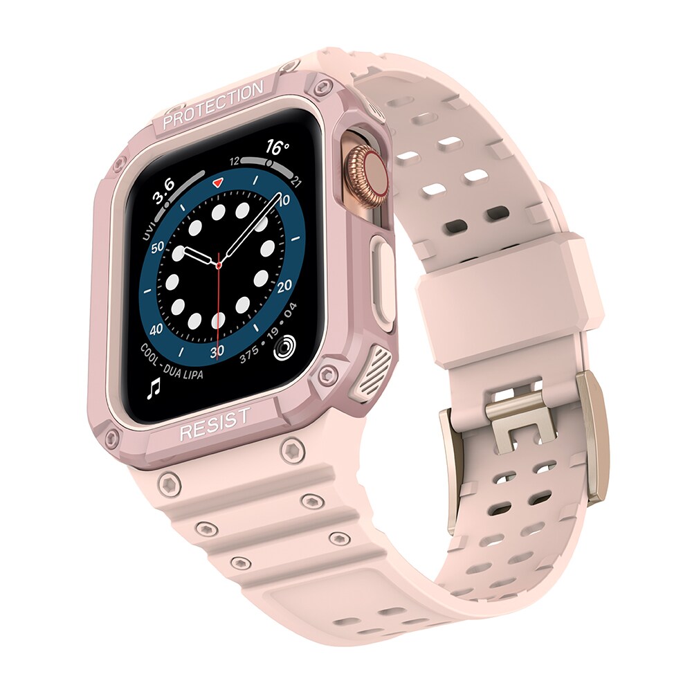 Suojaa hihna hihna Apple Watch 42/44/45mm panssaroitu asia hihna - vaaleanpunainen