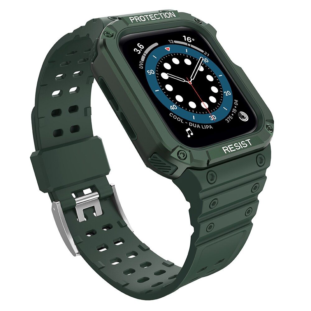 Suojaa hihna hihna Apple Watch 42/44/45mm panssaroitu asia hihna - vihreä