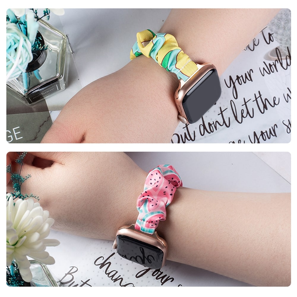 Kangas bändi Apple Watch 38 / 40 / 41 mm hihna rannekoru kuminauha - ananas