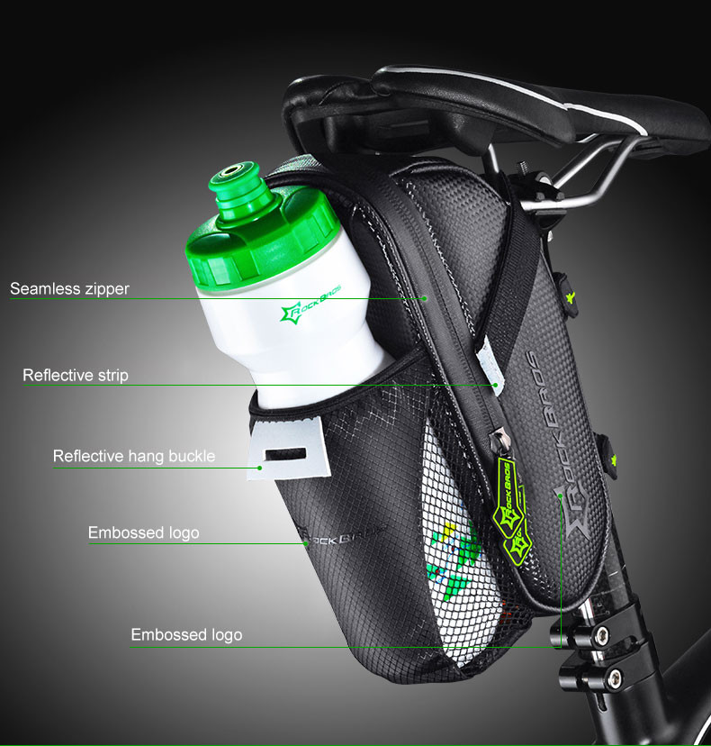 Rockbros C7-1 vedenpitävä pyörälaukku satulakiinnityksellä 1.5l - musta