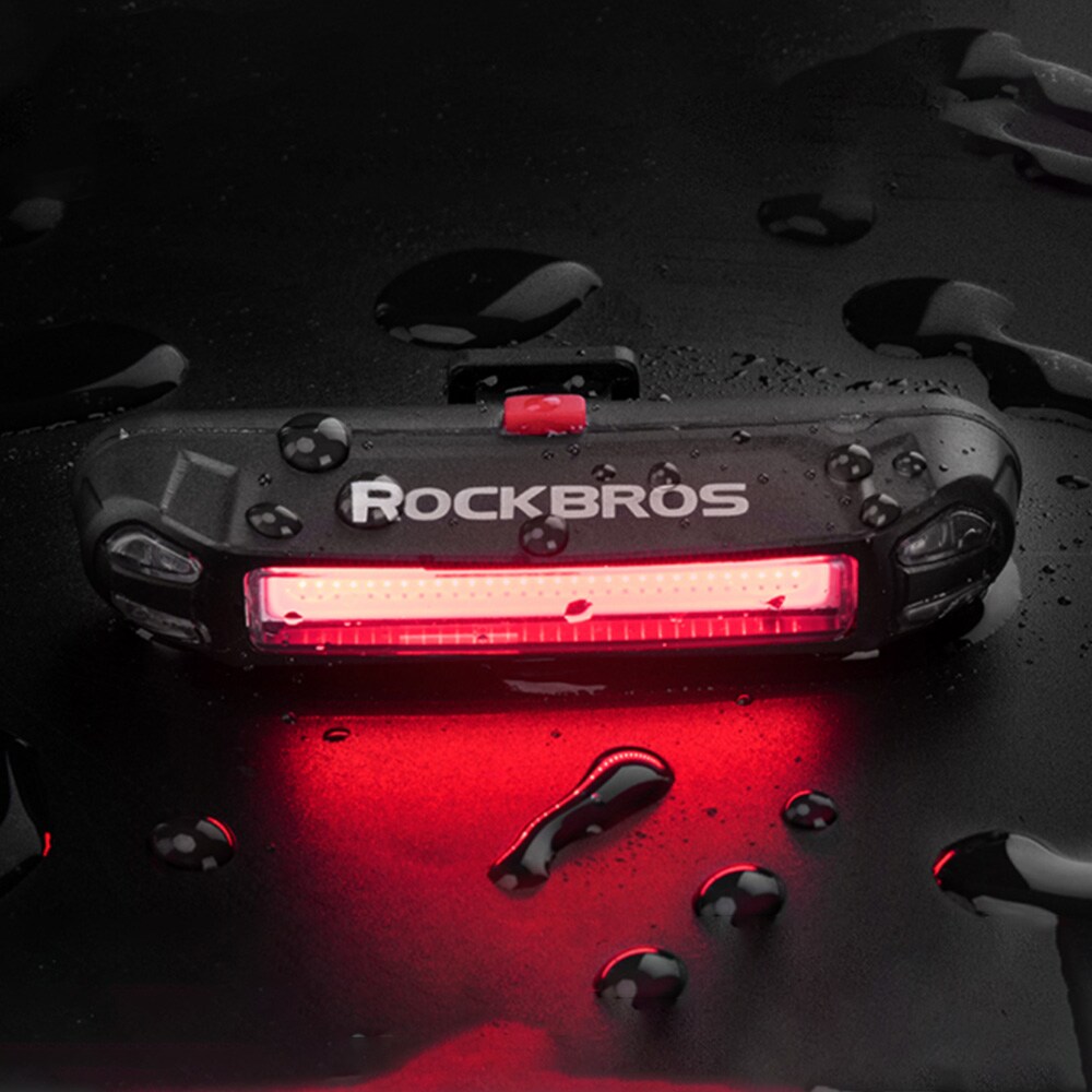 Rockbros A54BK Takapyörävalo + Micro USB - USB-A-kaapeli - musta