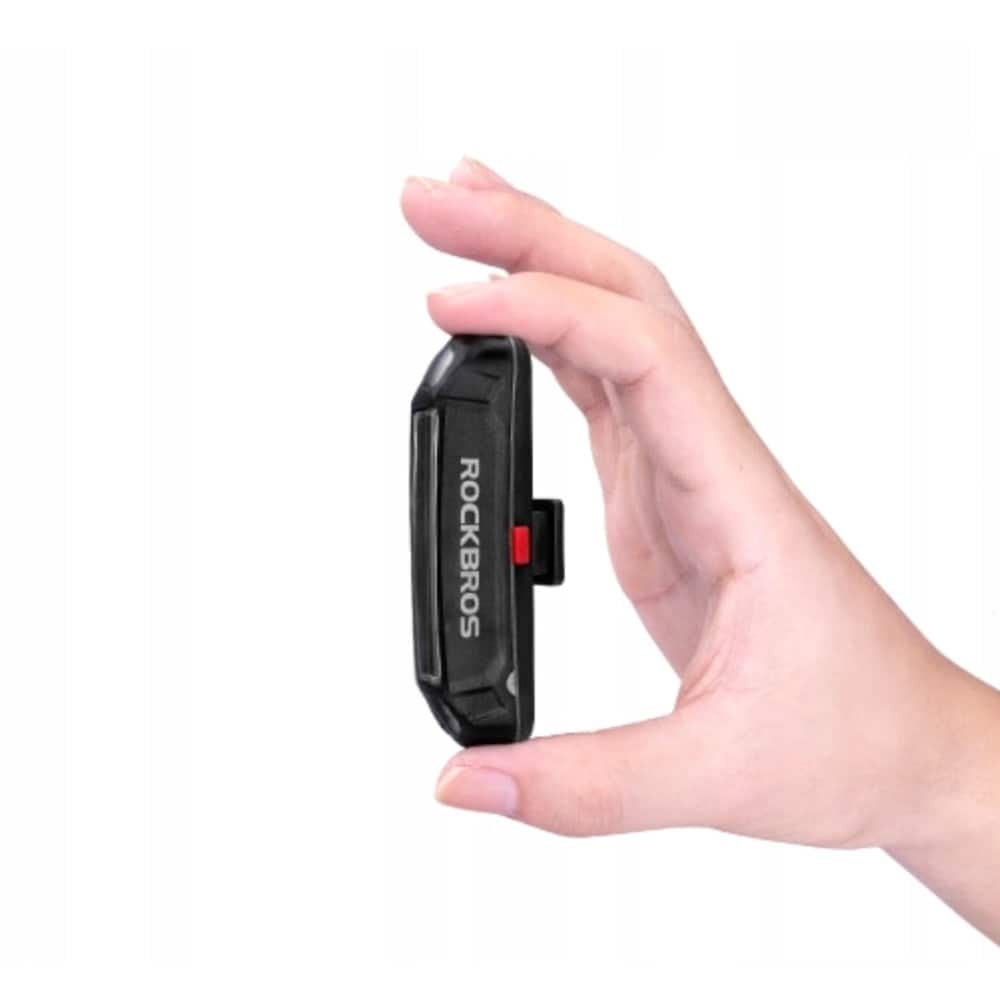 Rockbros A54BK Takapyörävalo + Micro USB - USB-A-kaapeli - musta