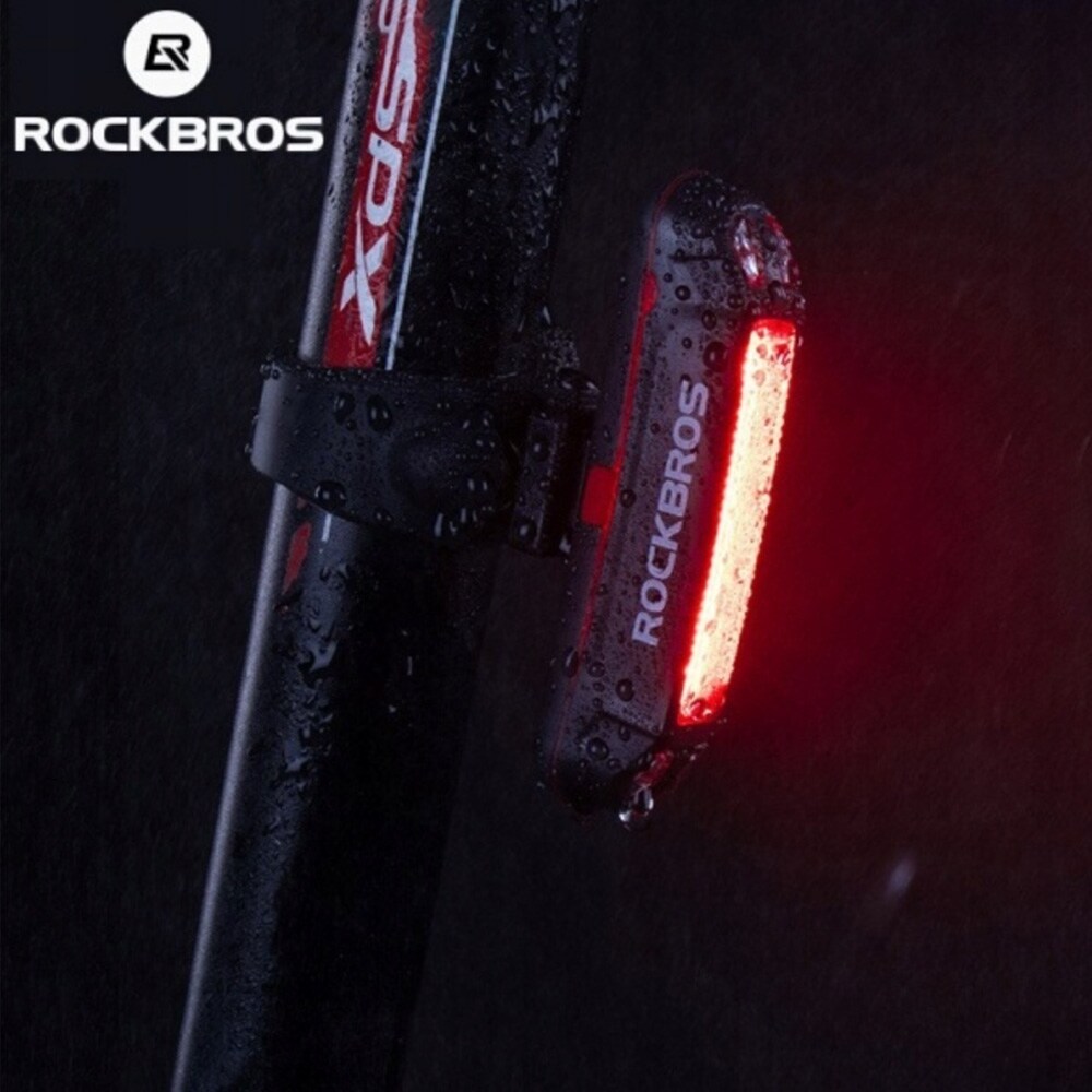 Rockbros A54BK Takapyörävalo + Micro USB - USB-A-kaapeli - musta