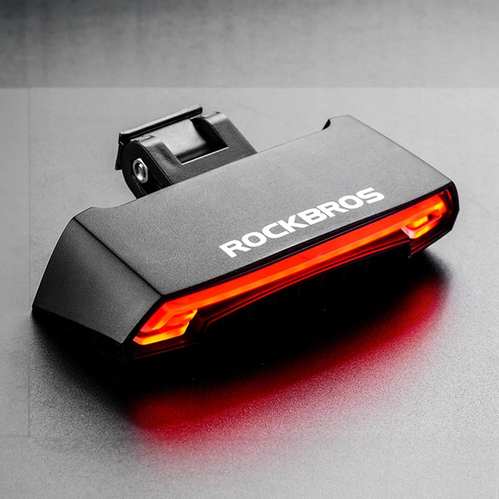 Rockbros LKWD-R1 takapyörävalo laserilla ja kaukosäätimellä + Micro USB - USB-A-kaapeli - musta