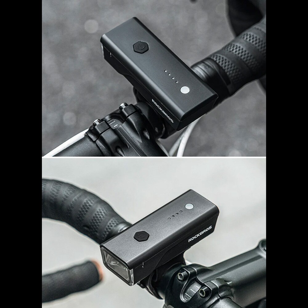 Rockbros 24510003001 polkupyörän etuvalo 260 lm + USB-C - USB-A kaapeli - musta
