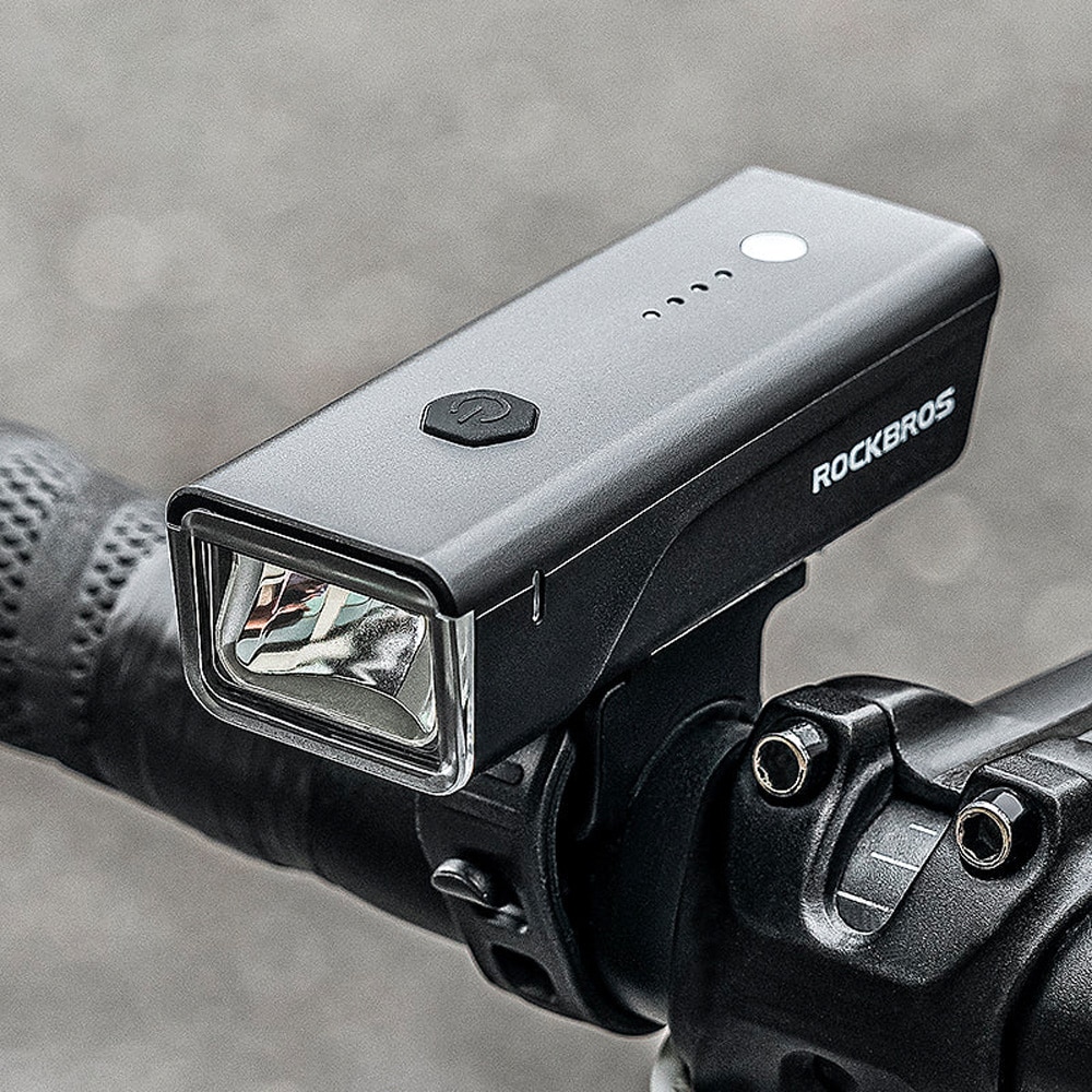 Rockbros 24510003001 polkupyörän etuvalo 260 lm + USB-C - USB-A kaapeli - musta