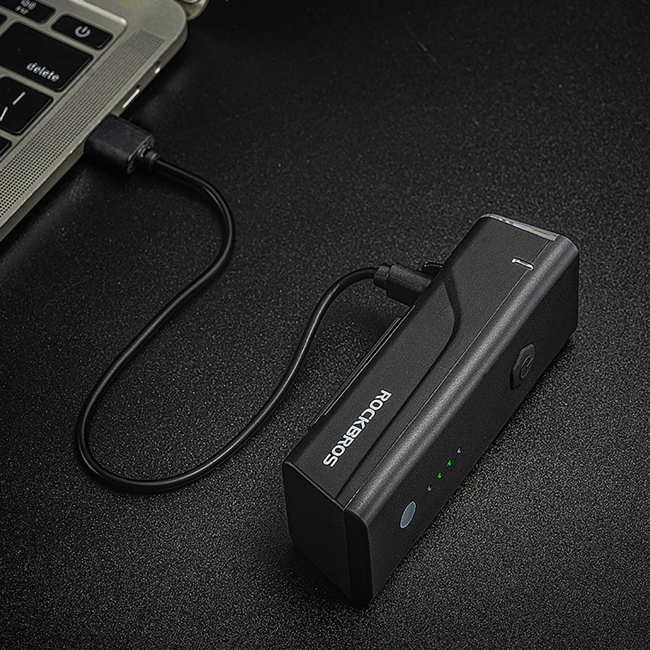 Rockbros 24510003001 polkupyörän etuvalo 260 lm + USB-C - USB-A kaapeli - musta