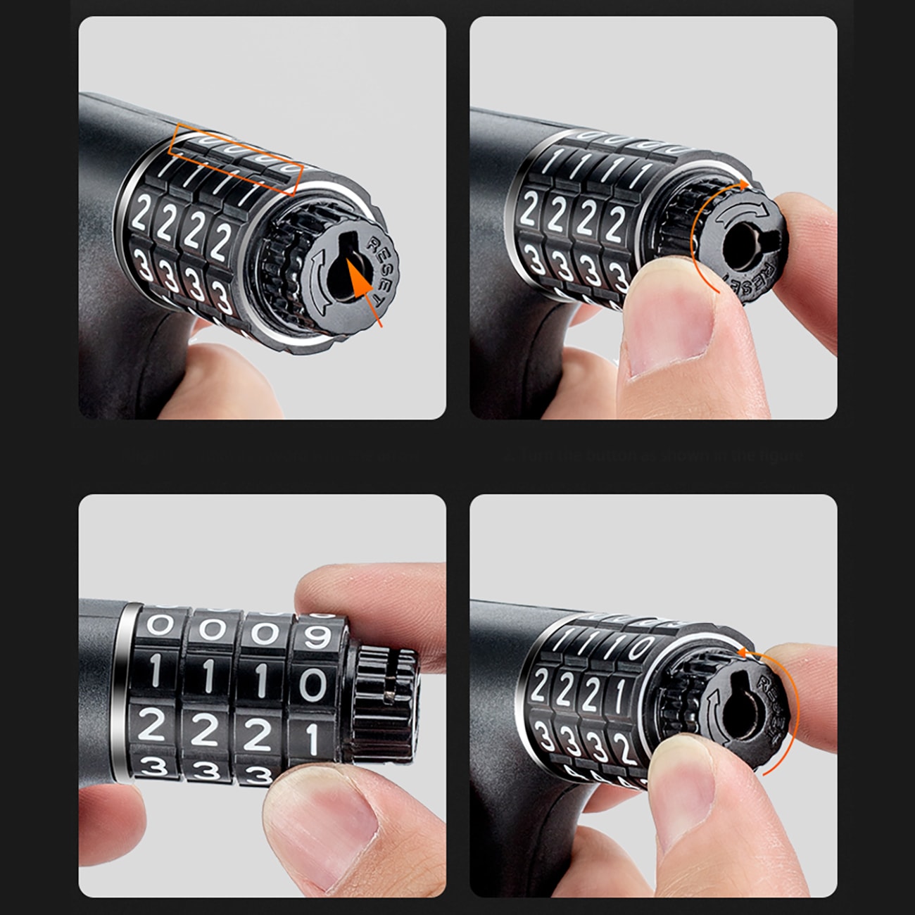 Rockbros 3230002001 polkupyörän lukko yhdistelmällä ja avaimella - musta