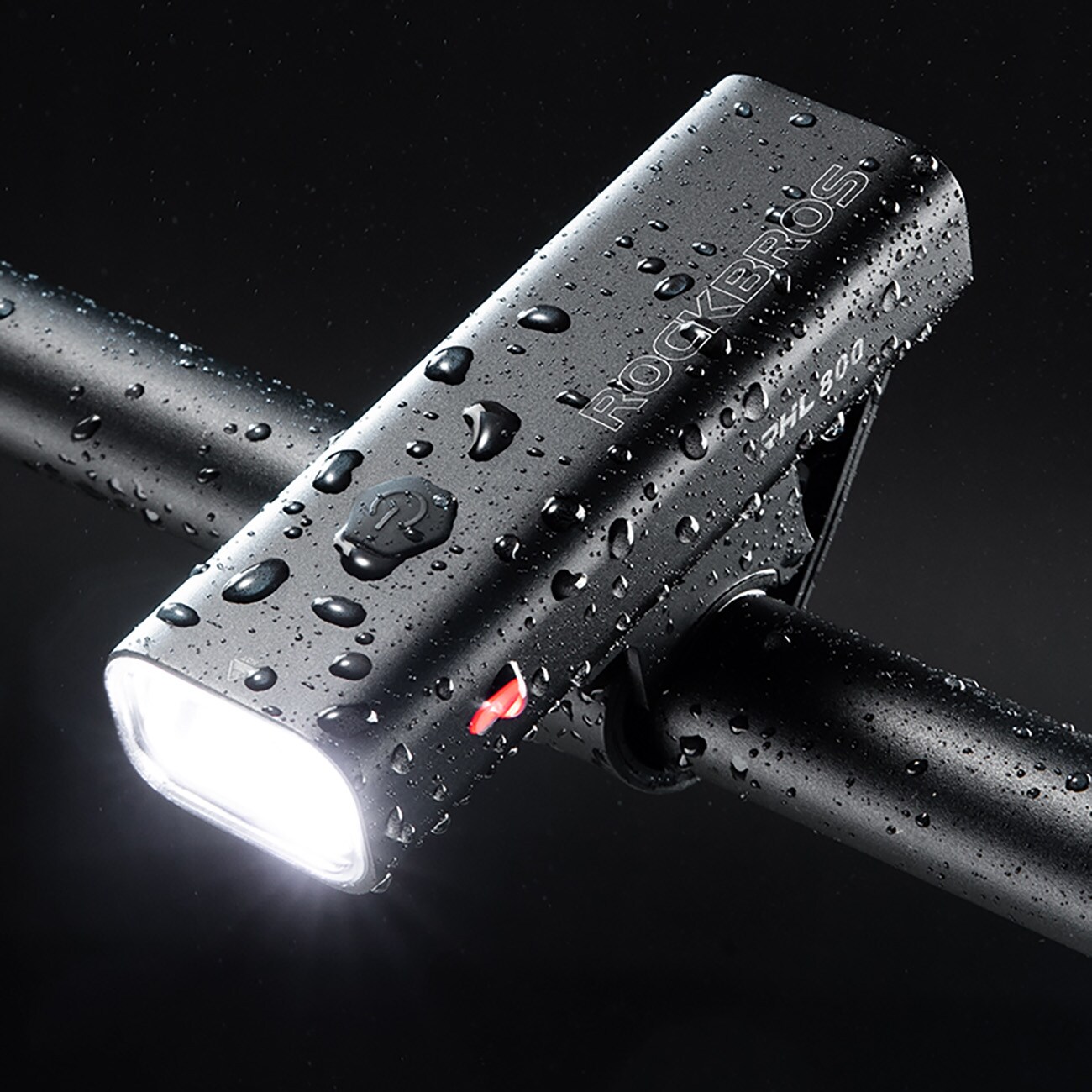Rockbros 24710012001 polkupyörän etuvalo 800 lm + USB-C - USB-A kaapeli - musta