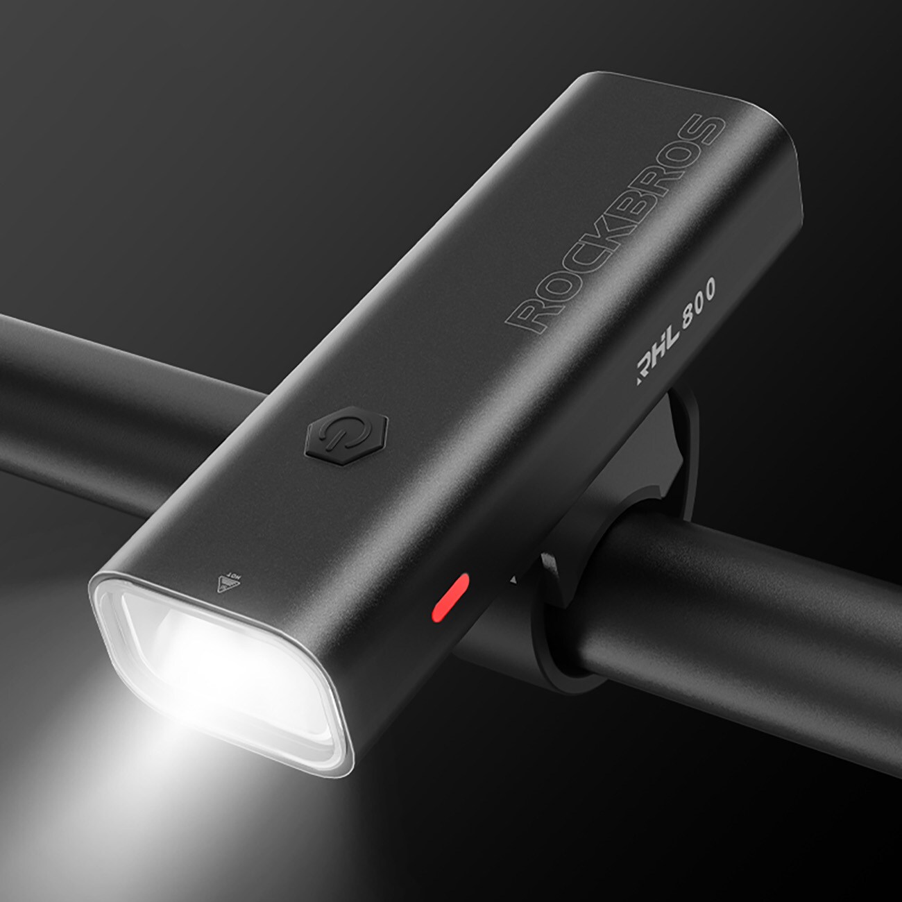 Rockbros 24710012001 polkupyörän etuvalo 800 lm + USB-C - USB-A kaapeli - musta