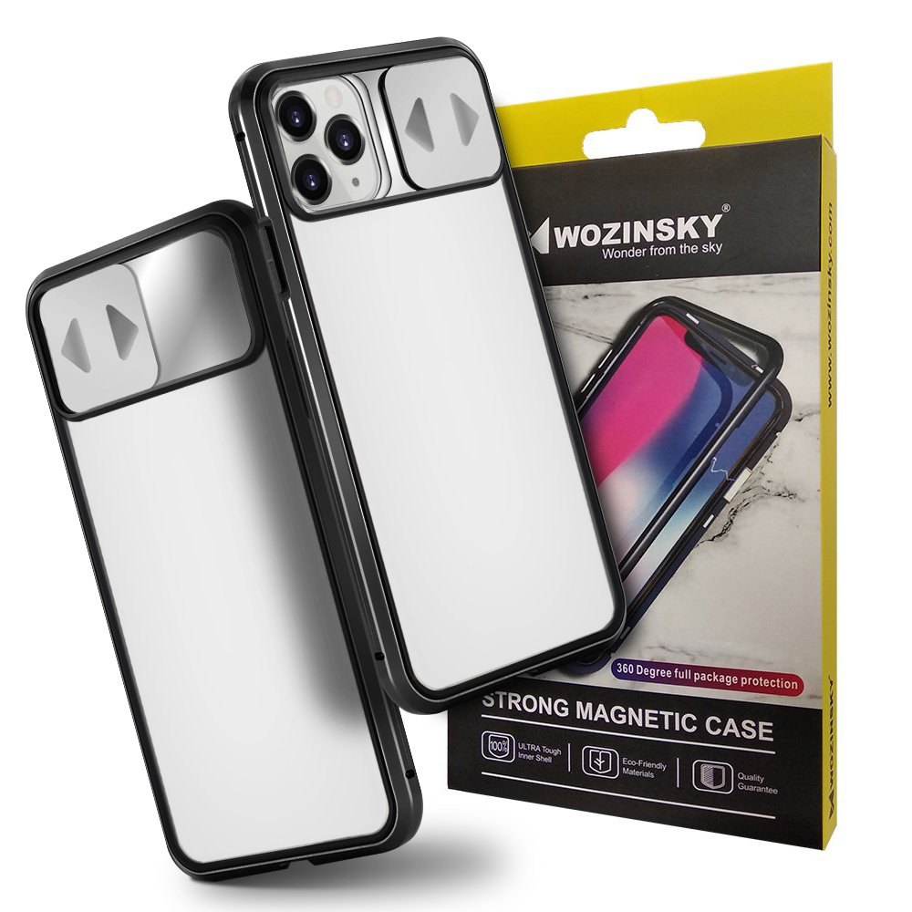 Wozinsky Magneettinen Cam Slider Case Full Body Cover etulasi linssin suoja Huawei P40 musta