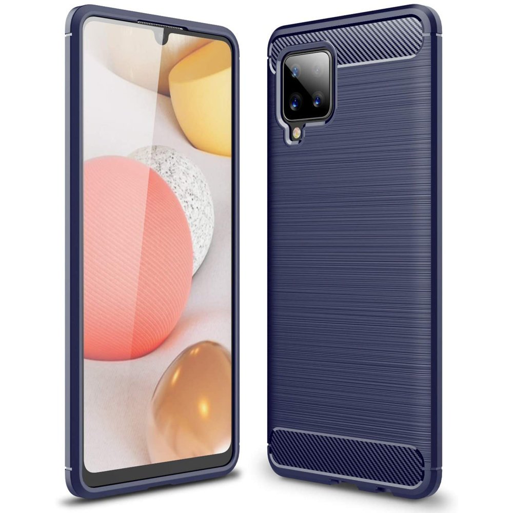 Carbon Asia Joustava kansi TPU asia Samsung Galaxy A42 5G sininen sininen