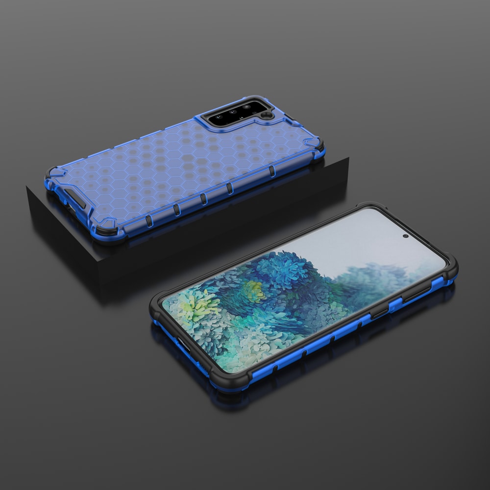 Honeycomb Asia panssari suojus TPU puskuri Samsung Galaxy S21+ 5G (S21 Plus 5G) sininen