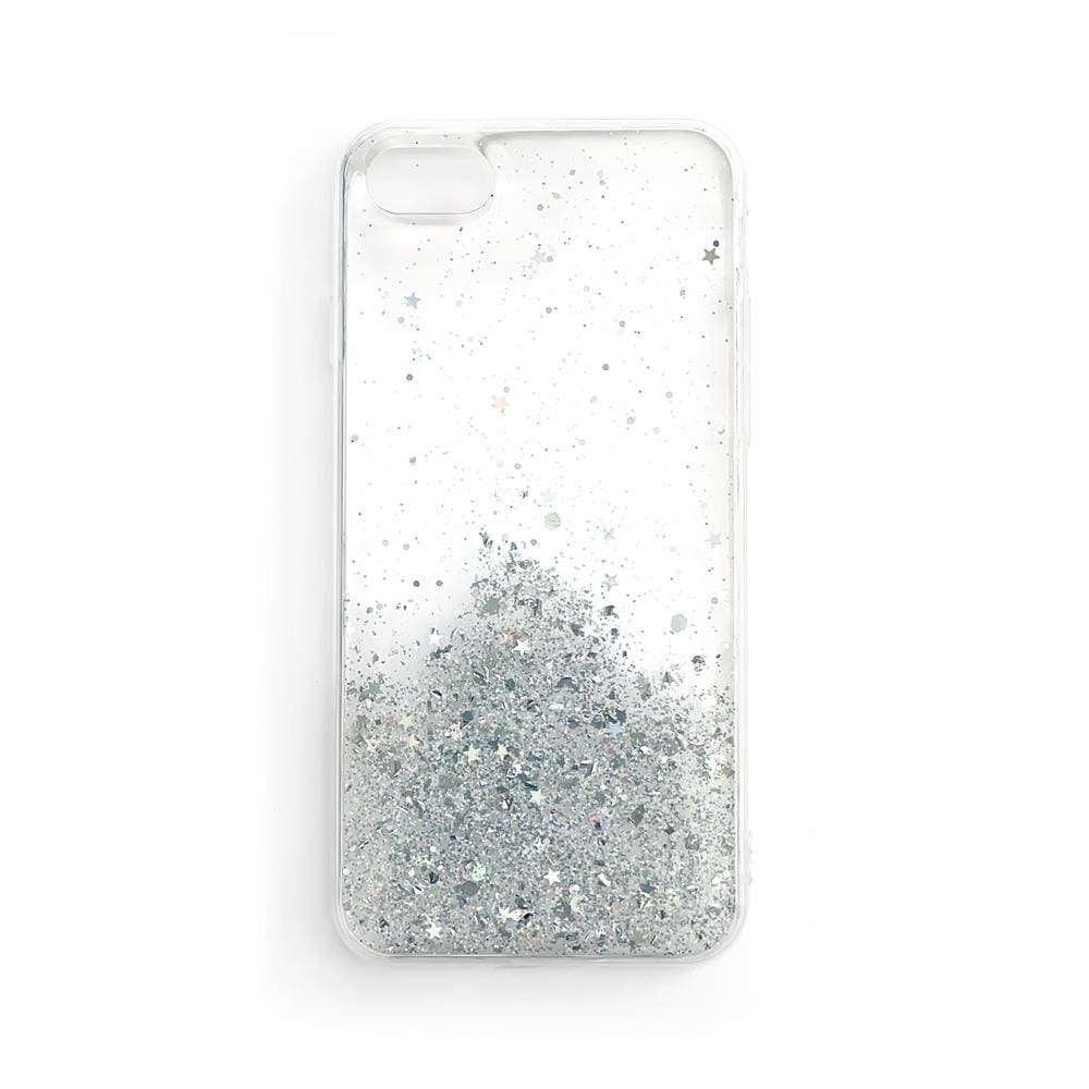 Wozinsky Tähti Glitter Shining Cover for Samsung Galaxy A42 5G läpinäkyvä