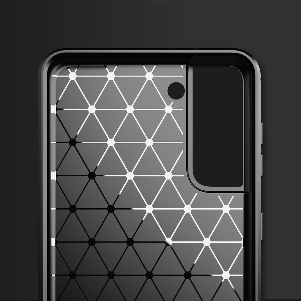 Carbon Case Joustava kansi TPU asia Samsung Galaxy S21+ 5G (S21 Plus 5G) sininen