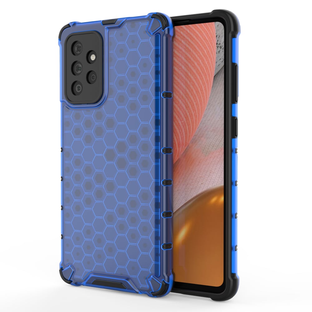 Honeycomb Asia panssari kansi TPU puskuri Samsung Galaxy A72 4G sininen