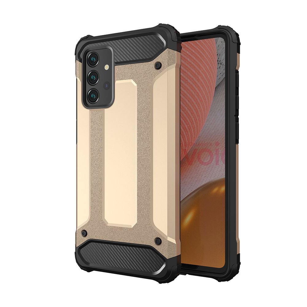 Hybrid Armor Case Kova kestävä suojus Samsung Galaxy A72 4G kultainen