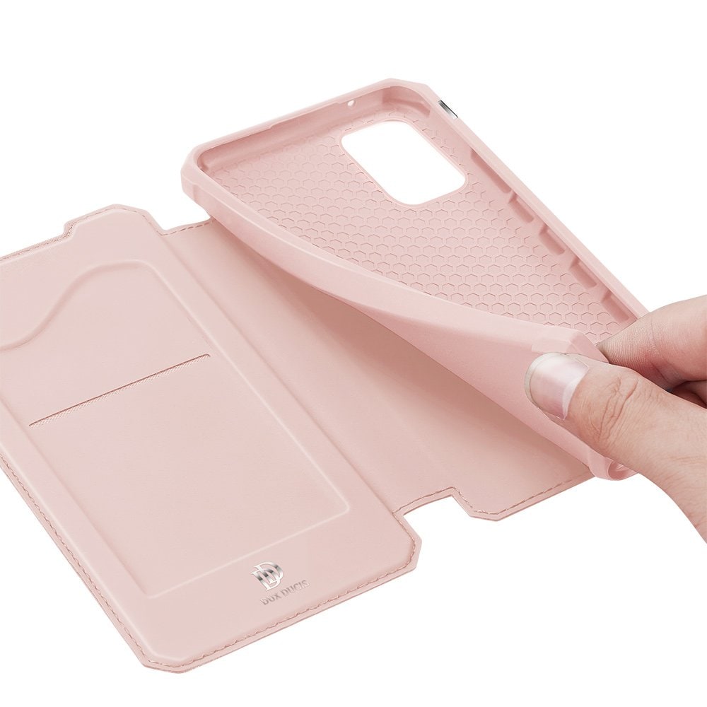 DUX DUCIS Skin X Kirjahylly tyyppi tapauksessa Samsung Galaxy A72 4G vaaleanpunainen