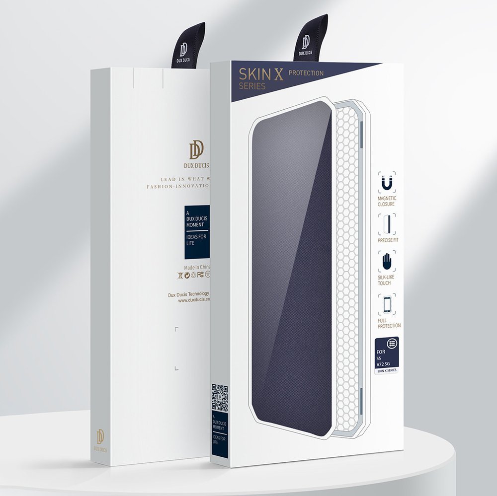 DUX DUCIS Skin X Kirjahylly tyyppi tapauksessa Samsung Galaxy A72 4G vaaleanpunainen