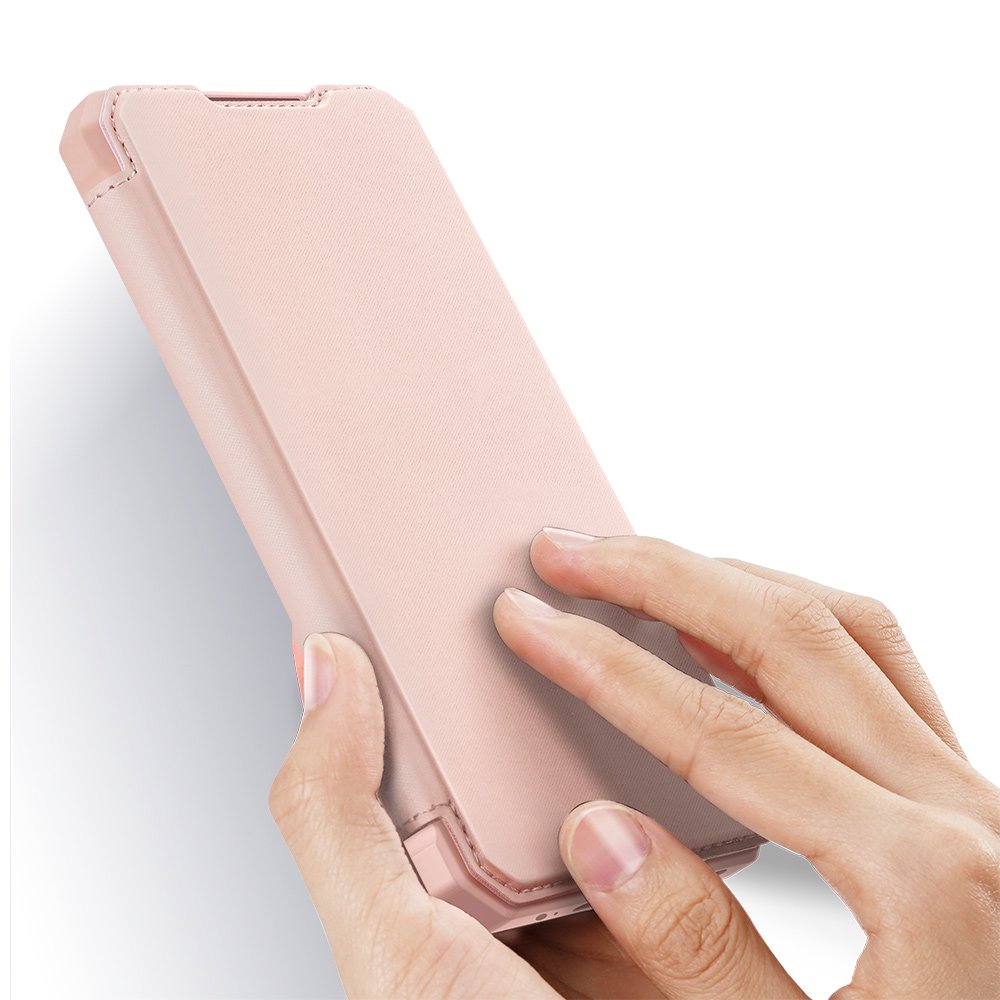 DUX DUCIS Skin X Kirjahylly tyyppi tapauksessa Samsung Galaxy A72 4G vaaleanpunainen