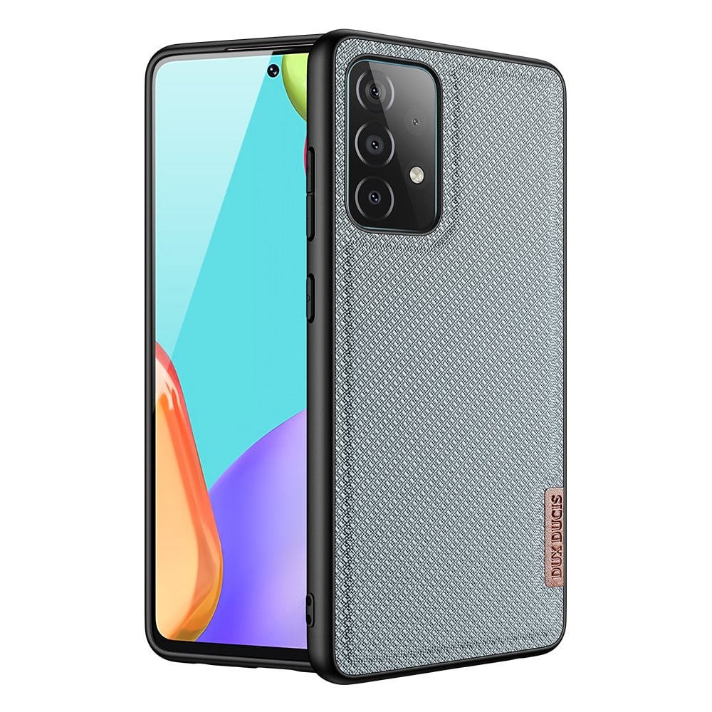 Dux Ducis Fino kotelo päällystetty nylon materiaalia Samsung Galaxy A72 4G harmaa