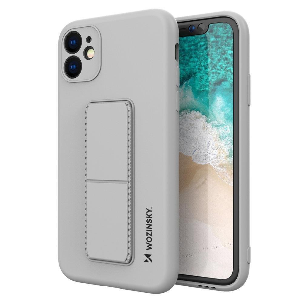 Wozinsky Kickstand Case iPhone 11 Pro Max Silikoni Case jalusta harmaa