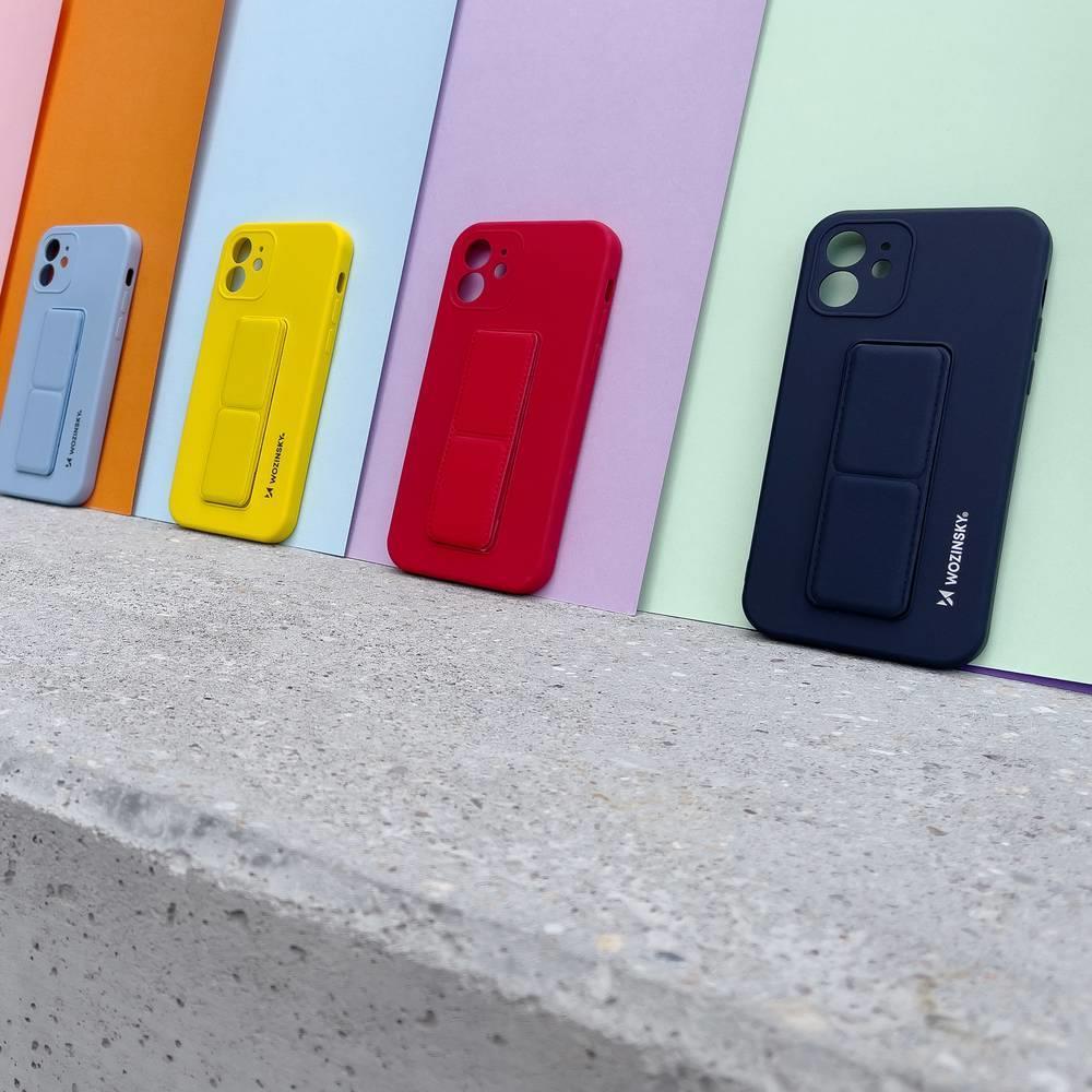 Wozinsky Kickstand Case silikoni kotelo jalustalla Samsung Galaxy S21+ 5G punainen