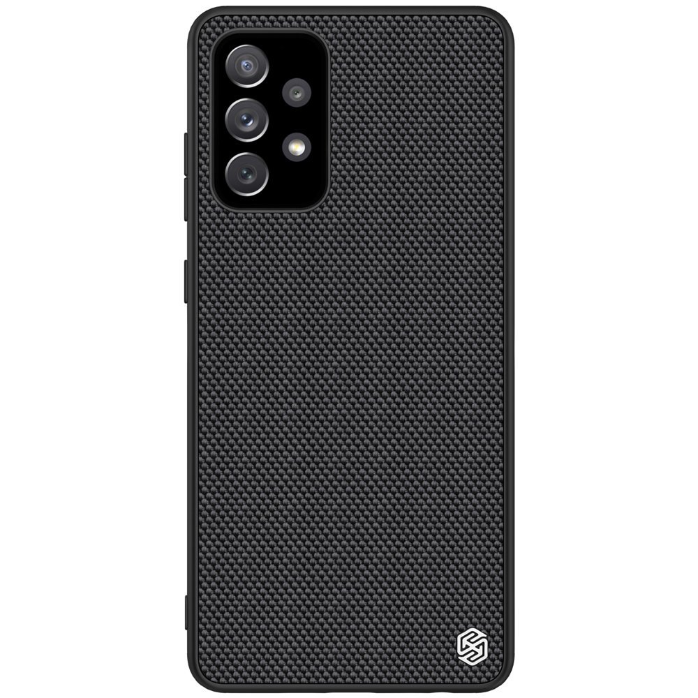 Nillkin Kestävä Textured Case geelirunko & nylon takana Samsung Galaxy A72 4G musta