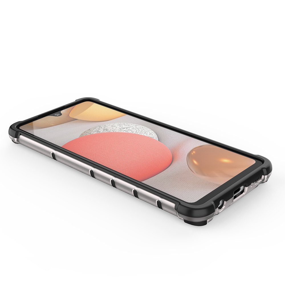 Honeycomb Asia panssari kansi TPU puskuri Samsung Galaxy A42 5G musta