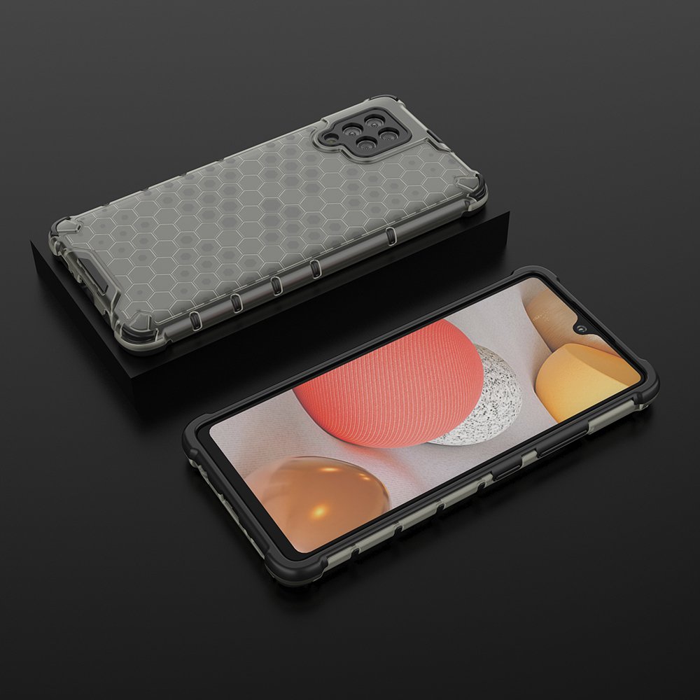 Honeycomb Asia panssari kansi TPU puskuri Samsung Galaxy A42 5G musta
